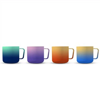 Kulur gradjent tal-istainless steel coffee mug